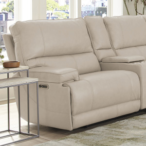 Whitman Verona Linen - Powered By Freemotion Power Cordless Left Arm Facing Recliner