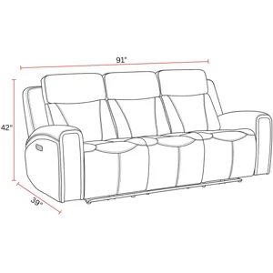 Maveric Bette Lapis Zero Gravity Power Reclining Sofa Loveseat and Recliner