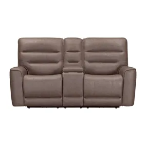 Lawson Sydney Brunette Power Zero Gravity Tilt Console Loveseat P2