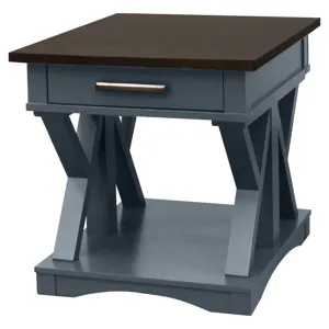 Americana Modern Denim Cocktail Table with 2 End Tables