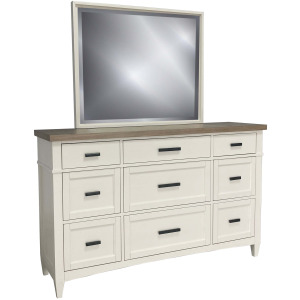 Americana Modern Bedroom 9 Drawer Dresser and Mirror