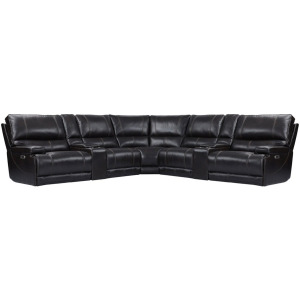 Whitman Verona Coffee - Powered By Freemotion 7 Piece Modular Power Reclining Sectional with Power Adjustable Headrests