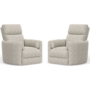 Radius Tatum River Rock Power Swivel Glider Recliner Two Pack