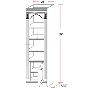 Huntington 21 Inch Open Top Bookcase