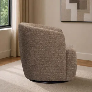 Mingle Thatch Brown Swivel Glider Accent Chair Two Pack