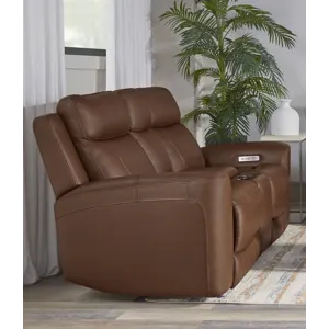 Calgary Autumn Umber Power Reclining Sofa and Loveseat