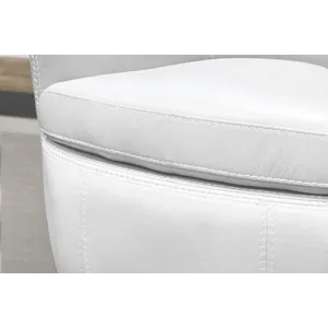 Barolo Snow 100% Italian Leather Swivel Club Chair Two Pack