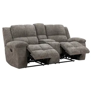 Buster Cabot Stone Manual Reclining Sofa and Loveseat