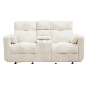 Radius Mega Ivory Power Reclining Sofa Loveseat and Recliner
