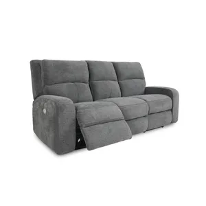 Polaris Bizmark Grey Power Reclining Sofa and Loveseat