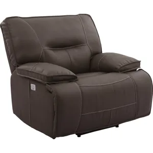 Spartacus Chocolate Power Reclining Sofa and Two Recliners