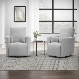 Turner Vincent Fog Manual Swivel Glider Recliner Two Pack