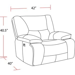 Spartacus Black Power Reclining Sofa and Two Recliners