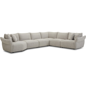 Playful Canes Cobblestone 6 Piece Modular Sectional