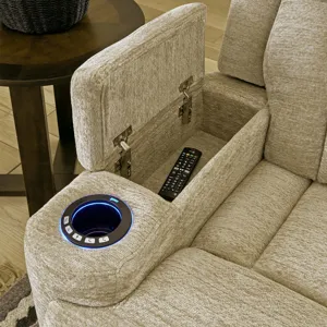 Dalton Lucky Fawn 7 Piece Modular Power Reclining Sectional with Power Adjustable Headrests