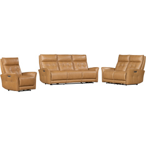 Gershwin Lucca Butterscotch Power Reclining Sofa Loveseat and Recliner