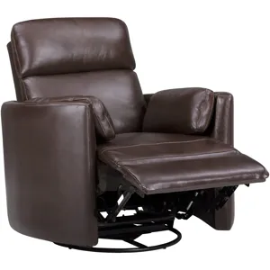 Radius Hickory Brown Manual Swivel Glider Recliner Two Pack