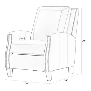 Hunter Chestnut Charm Power Cordless High Leg Recliner P2 Two Pack