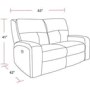 Polaris Bizmark Grey Power Reclining Sofa and Loveseat