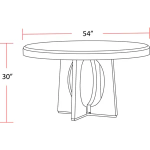 Escape Dining 54 Inch Round Dining Table