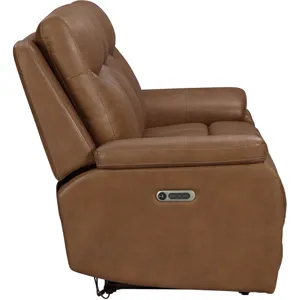 Veracruz Vintage Tan Zero Gravity Power Reclining Sofa Loveseat and Recliner