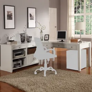Boca L Shape Desk with Credenza