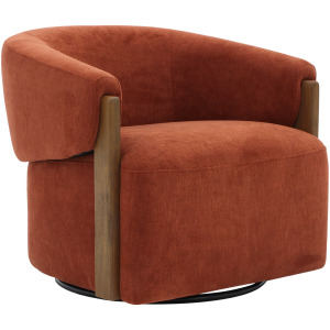 Finley Island Rust Swivel Accent Chair