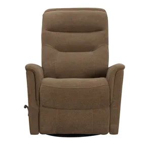 Gemini Snazzy Shiitake Manual Swivel Glider Recliner
