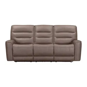 Lawson Sydney Brunette Zero Gravity Triple Power Reclining Sofa with Drop Down Table P2