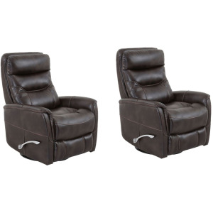 Gemini Truffle Swivel Glider Recliner Two Pack