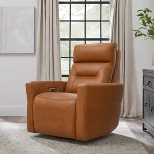 Remmington Vintage Caramel Power Swivel Glider Recliner P2 Two Pack