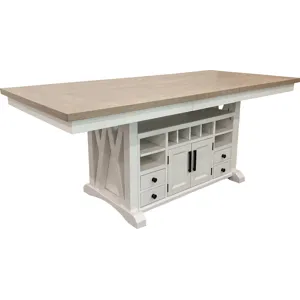 Americana Modern Dining 72 inch Island Counter Height Extendable Dining Table