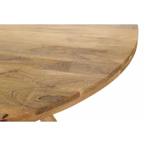 Crossings Downtown Dining 60 Inch Round Dining Table With 4 Upholstered Chairs
