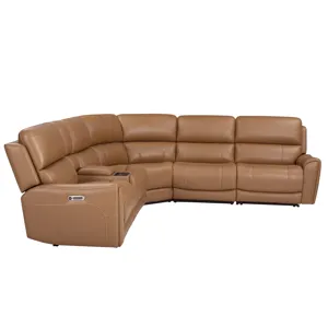 Hancock Apple Cider 6 Piece Zero Gravity Power Reclining Sectional with Power Adjustable Headrests