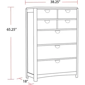 Escape Bedroom 5 Drawer Chest with Cedar Bottom
