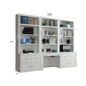 Catalina 6 Piece Workspace Library Wall