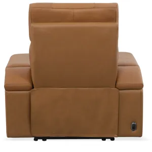 Phoenix Autumn Caramel Zero Gravity Power 3 Seat Home Theater Seating with Immersive Audio P3