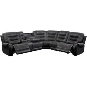 Outlaw Stallion 6 Piece Modular Power Reclining Sectional with Drop Down Table