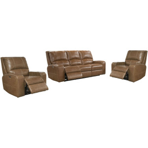 Swift Bourbon Power Reclining Sofa and Two Recliners