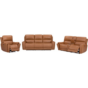 Hancock Apple Cider Zero Gravity Power Reclining Sofa Loveseat and Recliner