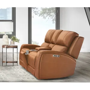 Belmont Lyric Caramel Zero Gravity Power Reclining Sofa Loveseat and Recliner