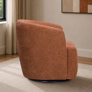 Mingle Thatch Terracotta Swivel Glider Accent Chair Two Pack