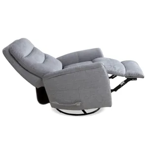 Gemini Capri Silver Swivel Glider Recliner Two Pack