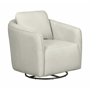Dante Renaissance Ivory Swivel Glider Accent Chair
