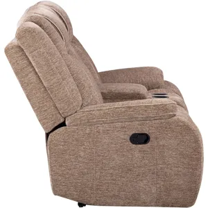 Bruno Plush Tobacco Manual Console Loveseat