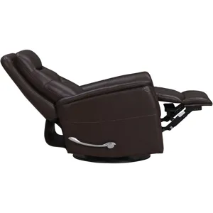 Gemini Milan Brown Manual Swivel Glider Recliner