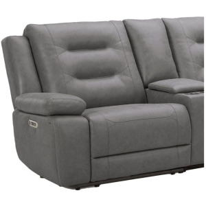 Caldwell Tahoe Charcoal Power Left Arm Facing Recliner