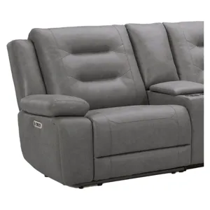 Caldwell Tahoe Charcoal Power Left Arm Facing Recliner