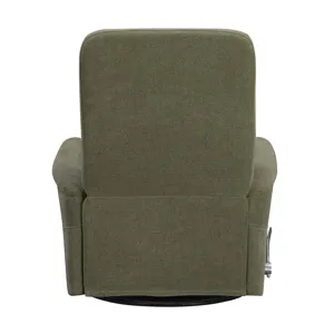 Gemini Snazzy Olive Manual Swivel Glider Recliner