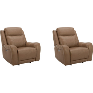 Haywood Butternut Power Glider Recliner Two Pack